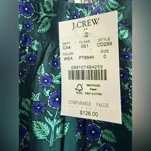 JCREW Printed mockneck tiered midi dress - NWT - Picture 9 of 16